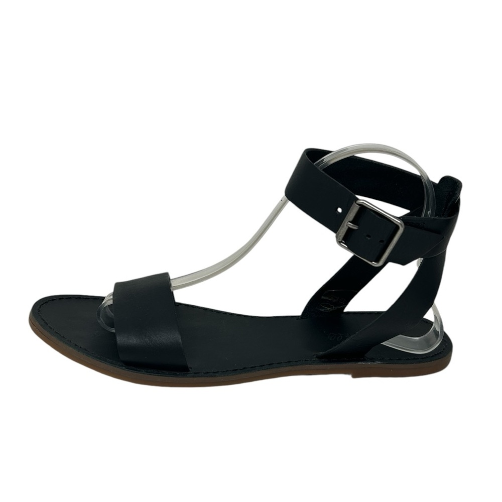 Madewell Black Leather Ankle Strap Sandals NEW
